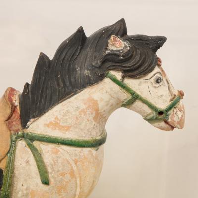 Documented Ming Era Sacai Glazed Pottery Figure of a Horse China with C O A 