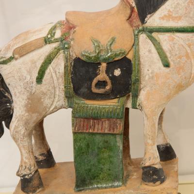 Documented Ming Era Sacai Glazed Pottery Figure of a Horse China with C O A 