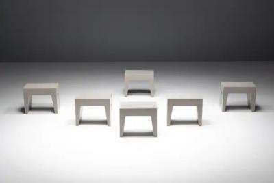 Dom Hans van der Laan Bossche School Stools by Dom Hans van der Laan Jan de Jong Netherlands 1970s