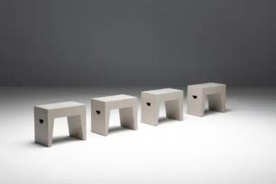 Dom Hans van der Laan Bossche School Stools by Dom Hans van der Laan Jan de Jong Netherlands 1970s