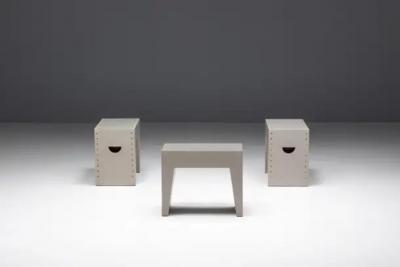 Dom Hans van der Laan Bossche School Stools by Dom Hans van der Laan Jan de Jong Netherlands 1970s