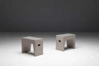 Dom Hans van der Laan Bossche School Stools by Dom Hans van der Laan Jan de Jong Netherlands 1970s