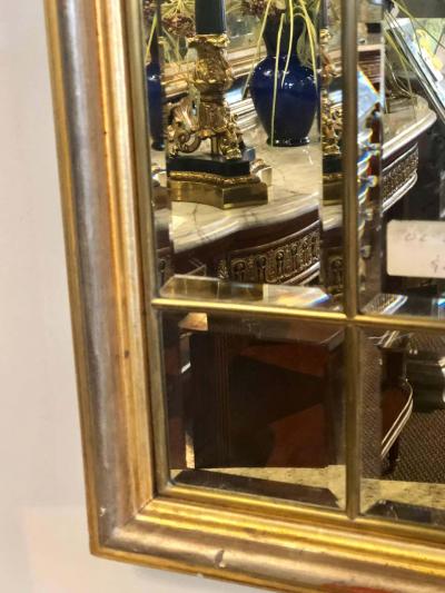 Domed Beveled Glass Detailed Beveled Wall or Console Mirror by La Barge