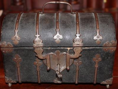 Domed Chagrin Casket