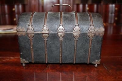 Domed Chagrin Casket