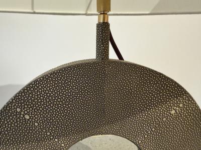 Dominic Chambon Pair of French 1980 Dominic Chambon Shagreen Table Lamps