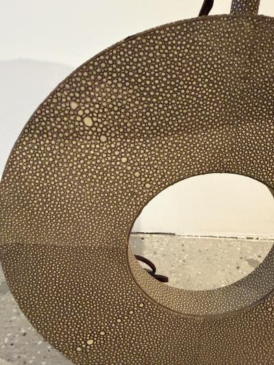 Dominic Chambon Pair of French 1980 Dominic Chambon Shagreen Table Lamps