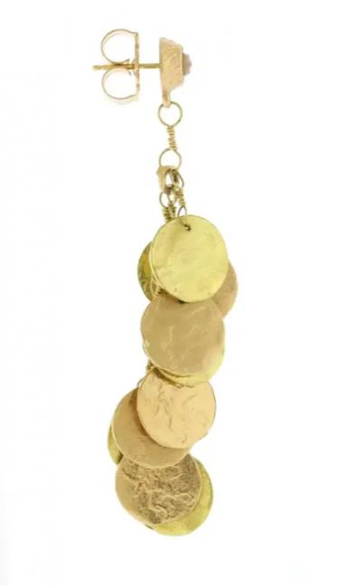 Dominique Cohen Dominique Cohen Rose and Yellow Gold Griffin Coin Earrings