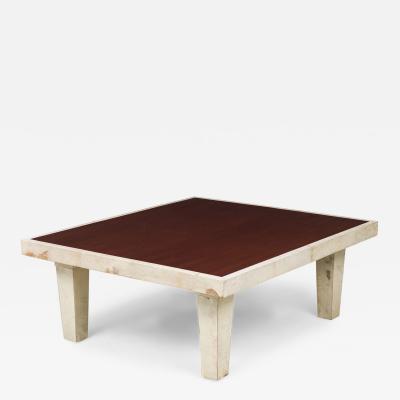 Dominique Late Ebony De Macassar Palisander Parchment Low Coffee Table
