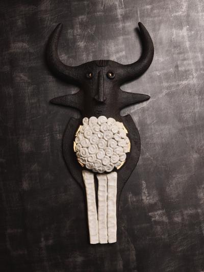 Dominique Pouchain Pair of Toro Ceramic Wall Sconce by Dominic Pouchain France