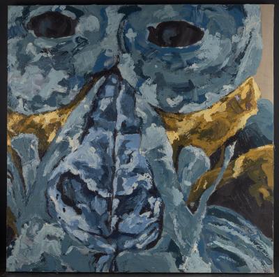 Dominique Yee 21st C Expressionism Animal Painting Auzouxs Troglodytes Gorillas