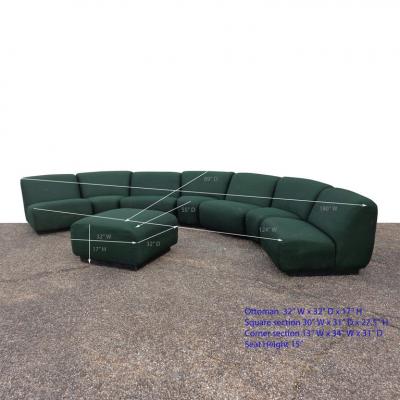 Don Chadwick 8 Piece Modern Modular Chadwick Style Sectional Sofa