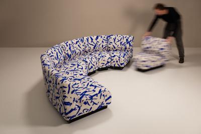 Don Chadwick Seven Piece Modular Sofa by Don Chadwick for Herman Miller in Dedar Fabric USA