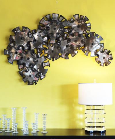 Don Freedman Don Freedman Large Brutalist Metal Wall Sculpture