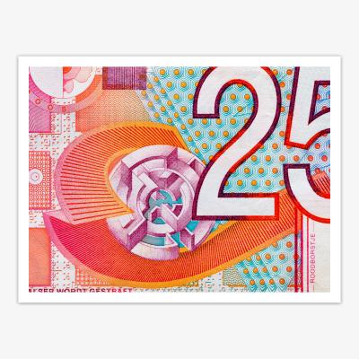 Don Hamerman 1989 Dutch 25 Gulden Macro Photograph by Don Hamerman