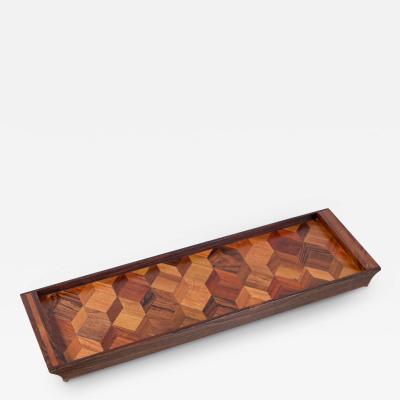 Don S Shoemaker Multi Wood Decorative Tray for Se al Furniture