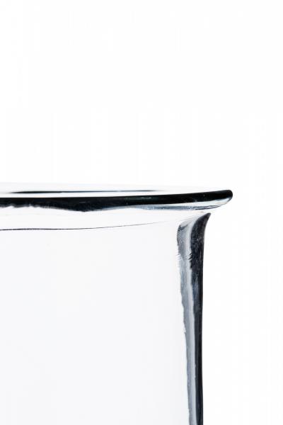 Don Shepard for Blenko American Mid Century Clear Glass Bamboo Design Vase