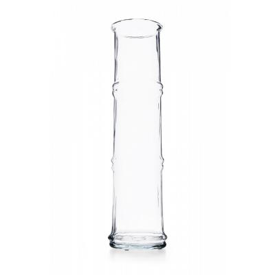 Don Shepard for Blenko American Mid Century Clear Glass Bamboo Design Vase