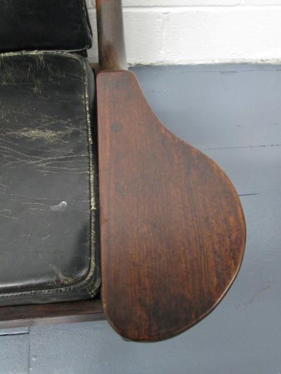 Don Shoemaker Don Shoemaker Leather Rosewood Sofa