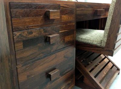 Don Shoemaker Rare Cocobolo Wood Desk Don Shoemaker