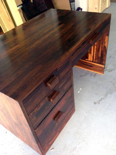 Don Shoemaker Rare Cocobolo Wood Desk Don Shoemaker