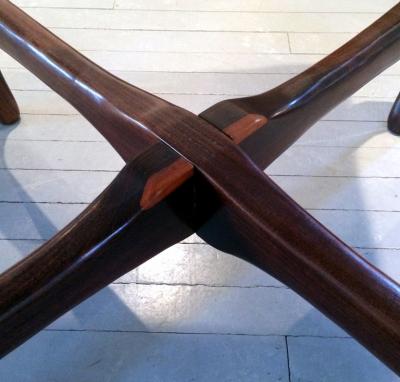 Don Shoemaker Rosewood and Marble Table
