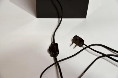 Donald Clarence Judd Set of 3 Minimal Teak and Laminate Cube Tables in the Style of Donald Judd