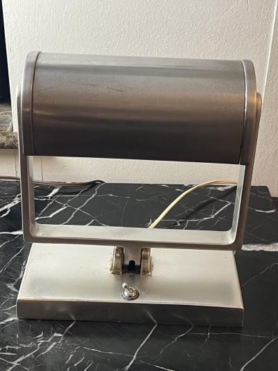 Donald Deskey ALUMINUM ART DECO ADJUSTABLE ANGLE LAMP