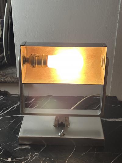 Donald Deskey ALUMINUM ART DECO ADJUSTABLE ANGLE LAMP