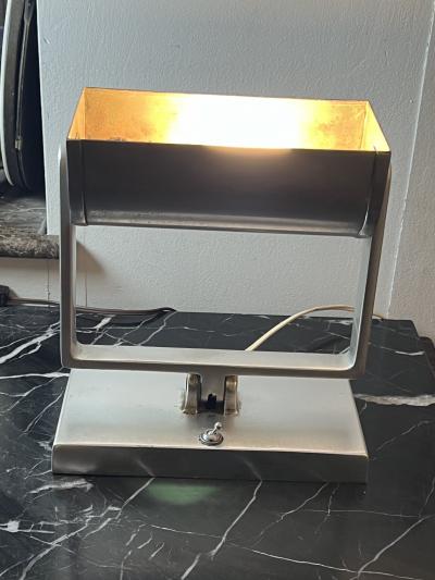 Donald Deskey ALUMINUM ART DECO ADJUSTABLE ANGLE LAMP