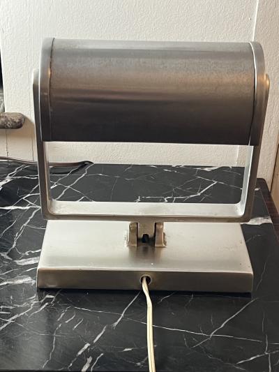 Donald Deskey ALUMINUM ART DECO ADJUSTABLE ANGLE LAMP