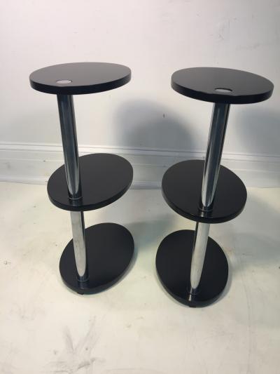 Donald Deskey ART DECO MODERNIST PAIR OF TABLES ATTRIBUTED TO DONALD DESKEY