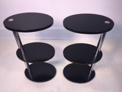 Donald Deskey ART DECO MODERNIST PAIR OF TABLES ATTRIBUTED TO DONALD DESKEY