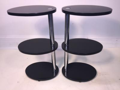 Donald Deskey ART DECO MODERNIST PAIR OF TABLES ATTRIBUTED TO DONALD DESKEY