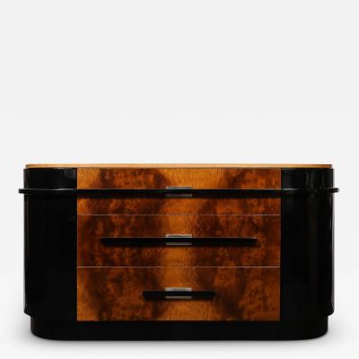 Donald Deskey Art Deco Burled Walnut Sideboard by Donald Deskey for the Hastings Company