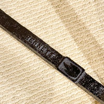 Donald Deskey Brass and Iron Geometric Andirons