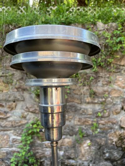 Donald Deskey DRAMATIC ART DECO PAIR OF TRIPLE TIER TORCHIERES