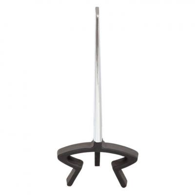 Donald Deskey Donald Deskey Andirons for Bennett Nickel Chrome and Wrought Iron Signed