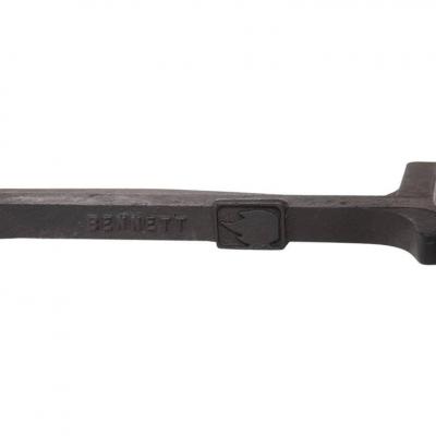 Donald Deskey Donald Deskey Andirons for Bennett Nickel Chrome and Wrought Iron Signed