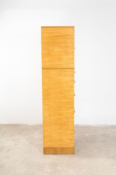 Donald Deskey Donald Deskey Art Deco Skyscraper Dressers in Highly Figured Avodire 1940s Pair