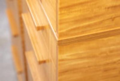 Donald Deskey Donald Deskey Art Deco Skyscraper Dressers in Highly Figured Avodire 1940s Pair