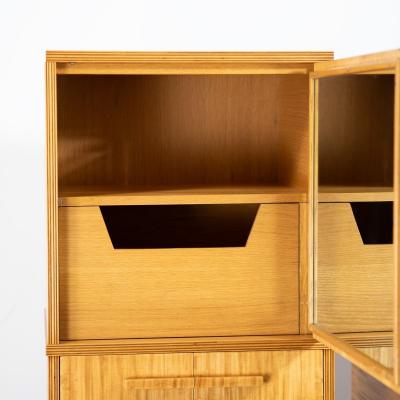 Donald Deskey Donald Deskey Art Deco Skyscraper Dressers in Highly Figured Avodire 1940s Pair