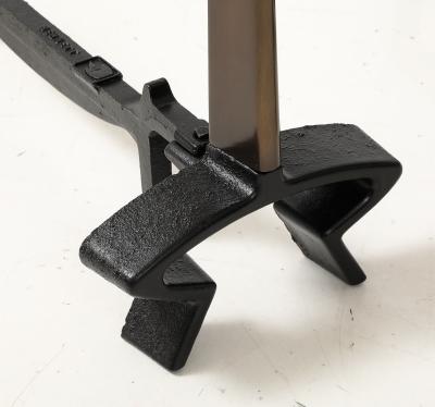 Donald Deskey Donald Deskey Bronze Black Iron Andirons