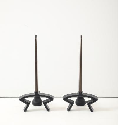 Donald Deskey Donald Deskey Bronze Blade Andirons