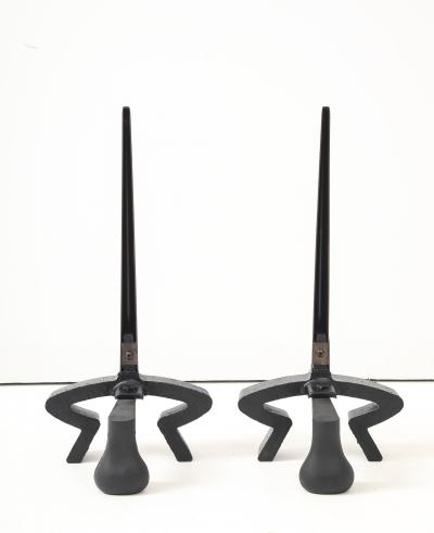 Donald Deskey Donald Deskey Bronze Blade Andirons