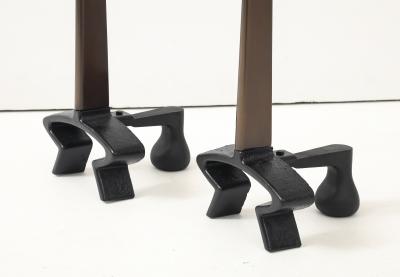 Donald Deskey Donald Deskey Bronze Blade Andirons