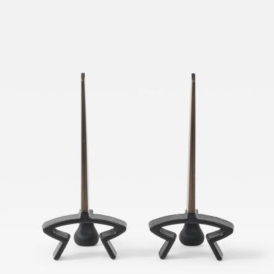 Donald Deskey Donald Deskey Bronze Blade Andirons