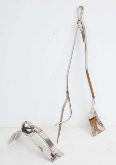 Donald Deskey Donald Deskey Polished Nickel Fire Tools