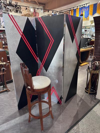 Donald Deskey Donald Deskey Three Panel Wood Screen Art Deco