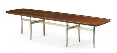Donald Deskey Donald Deskey for Charak Modern Rosewood Surfboard Cocktail Coffee Table